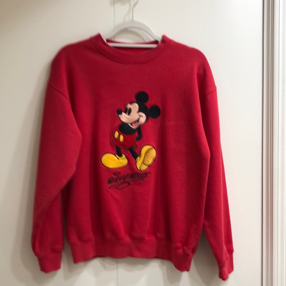Mickey Mouse Embroidered Sweatshirt - Vintage Mickey Mouse